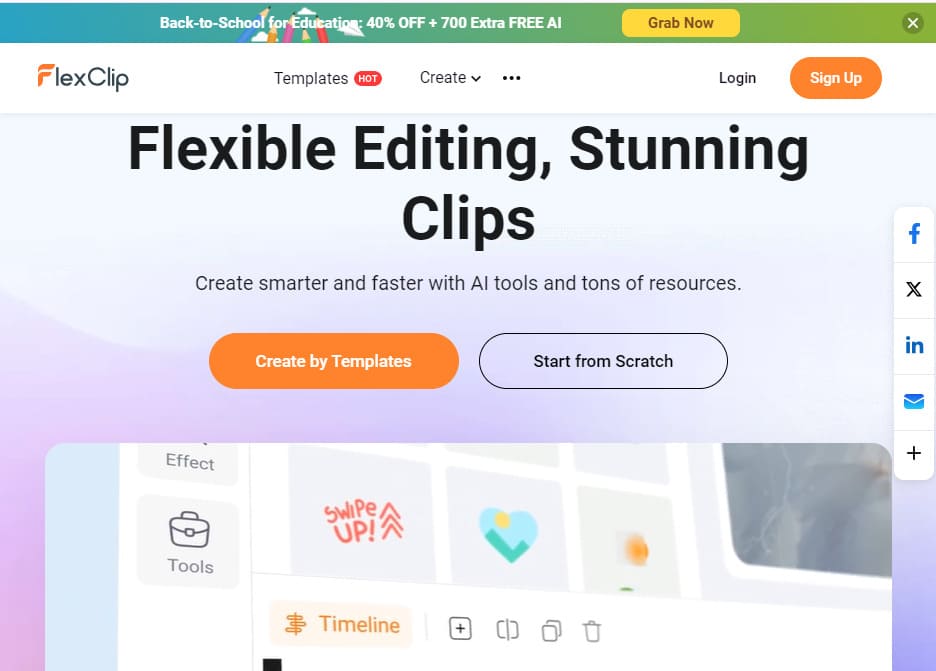 Tạo video AI bằng FlexClip